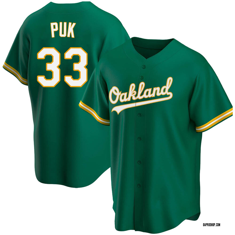 A.J. Puk Youth Oakland Athletics Alternate Jersey - Green Replica