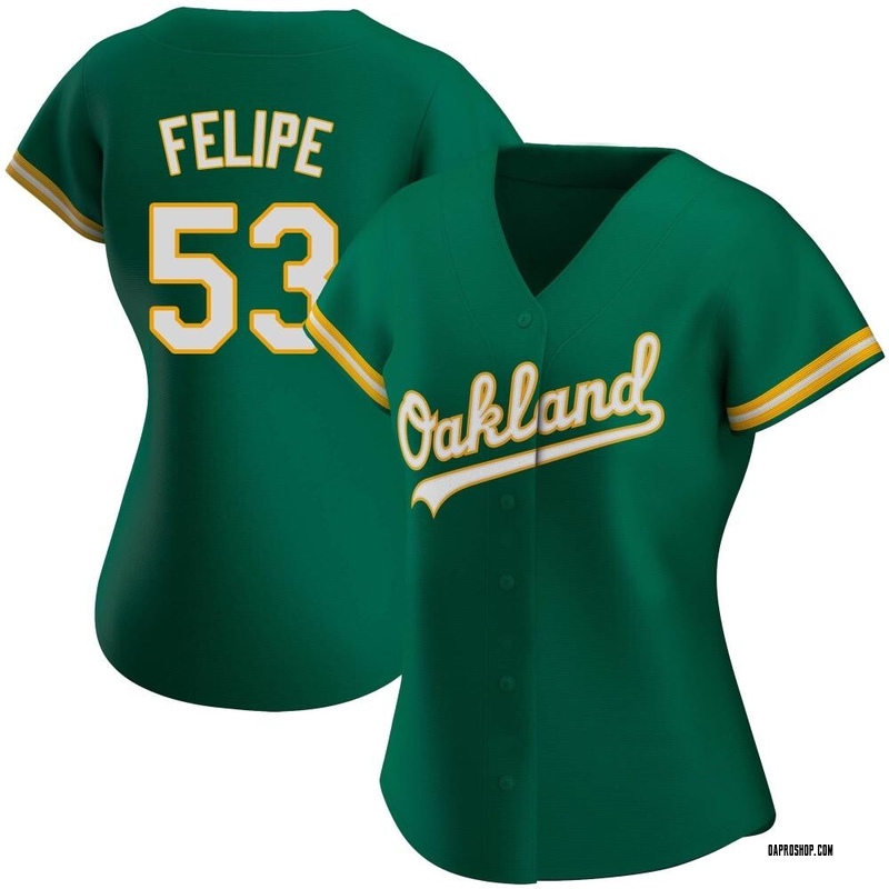 Angel Felipe Women's Oakland Athletics Alternate Jersey - Black Holographic  Replica