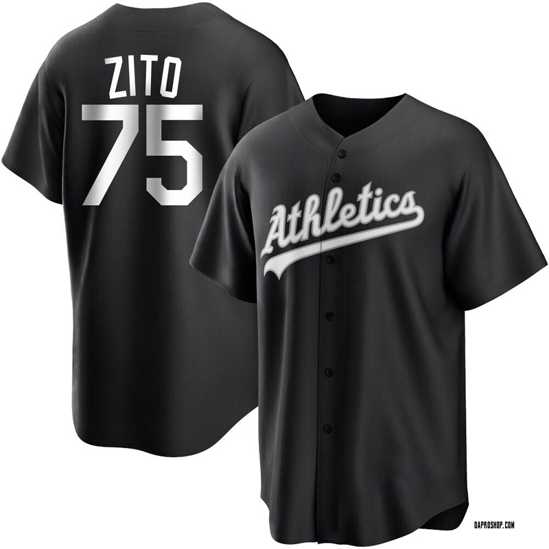 Barry Zito Men's Oakland Athletics Jersey - Black/White Replica