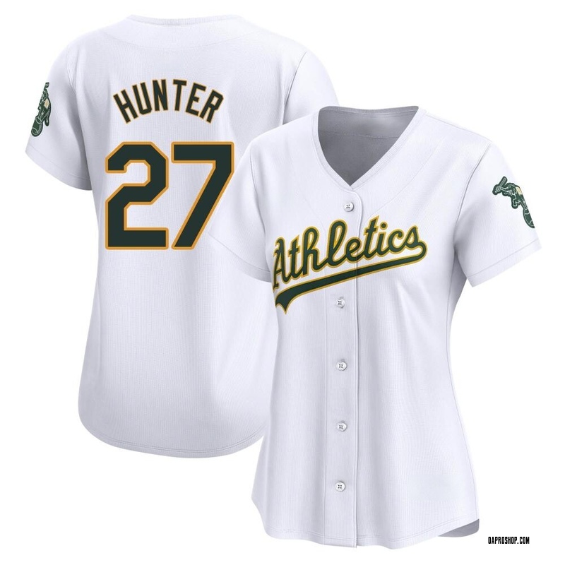 Catfish Hunter Women's Oakland Athletics Home Jersey - White Limited