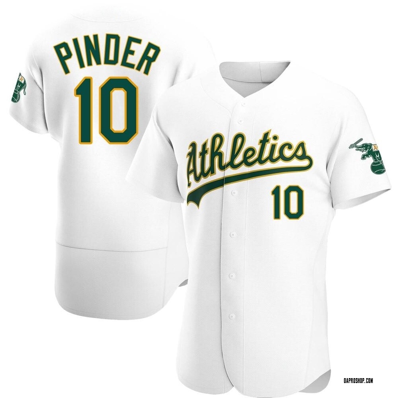 Chad Pinder Men's Oakland Athletics Home Jersey - White Authentic