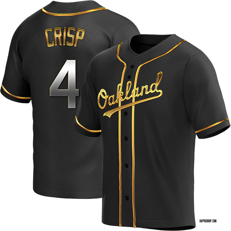 Men's Oakland Athletics Coco Crisp Black Golden Alternate Jersey - Replica