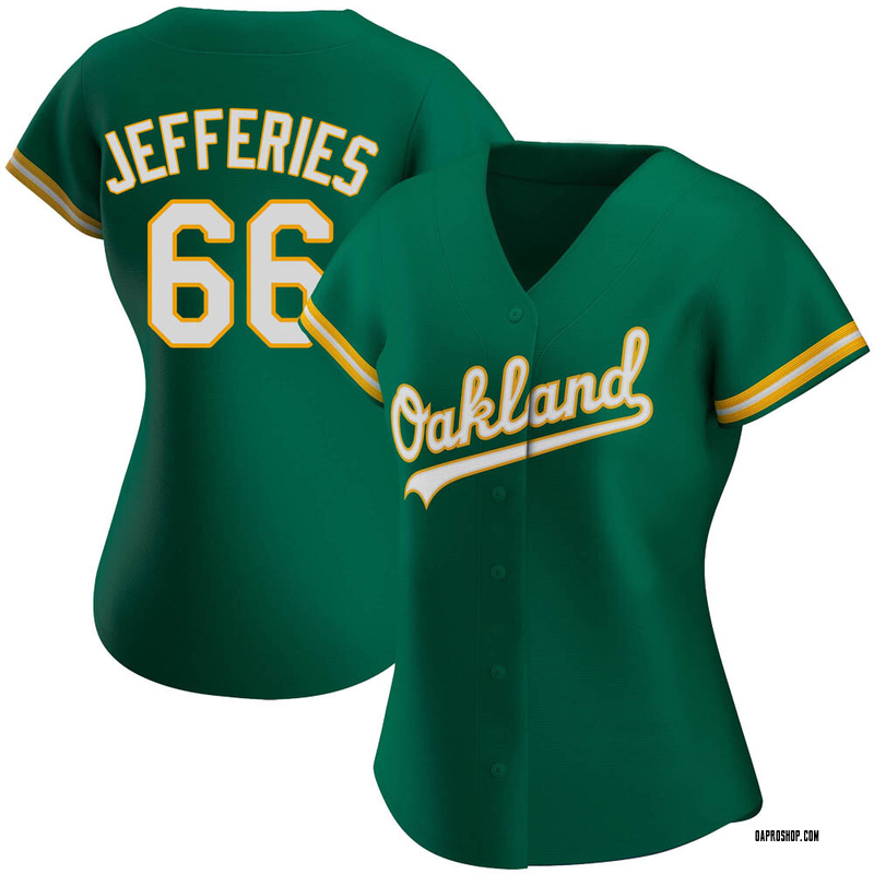 2022 Oakland Athletics Daulton Jefferies #66 Game Issued Kelly Green Jersey  44 0