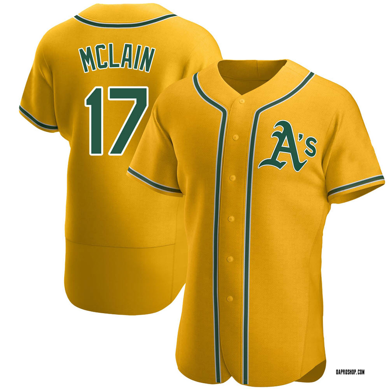 Denny Mclain Men's Oakland Athletics Alternate Jersey - Gold Authentic
