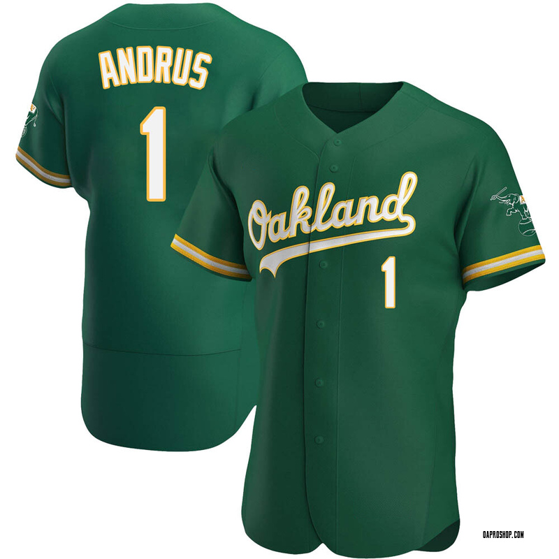 Elvis Andrus Men's Oakland Athletics Alternate Jersey - Green Authentic