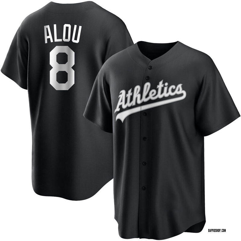 Felipe Alou Men's Oakland Athletics Jersey - Black/White Replica