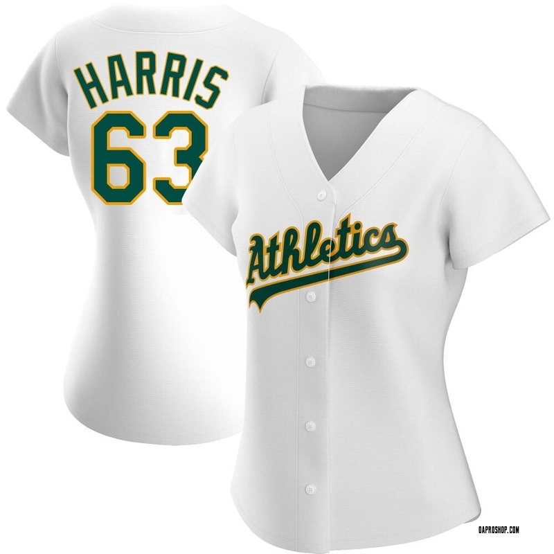 Hogan Harris Women's Nike White Oakland Athletics Home Replica Custom Jersey Size: Large