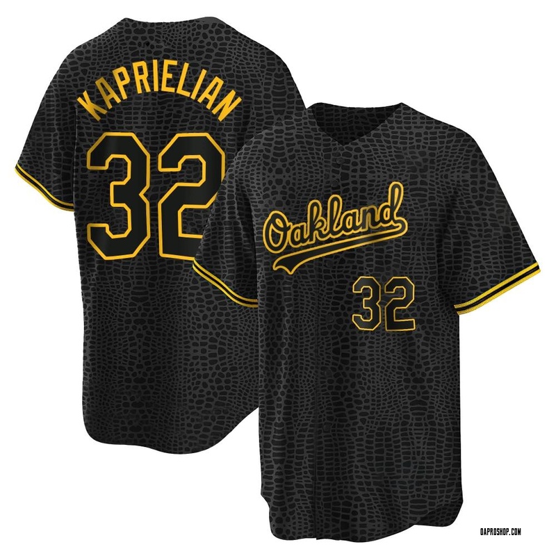 Replica James Kaprielian Youth Oakland Athletics Black Pitch