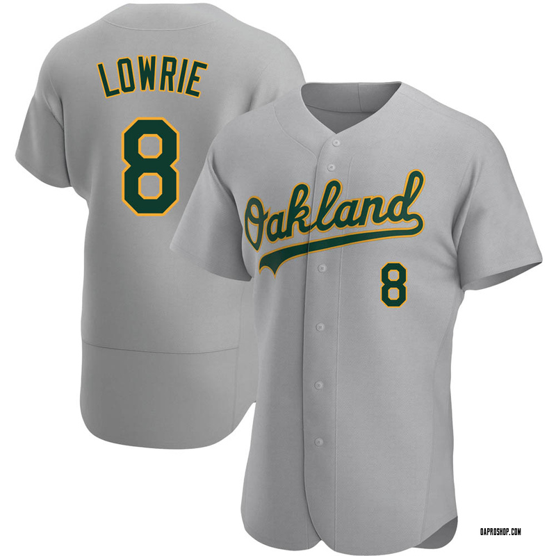 Jed Lowrie Men's Oakland Athletics Road Jersey - Gray Authentic