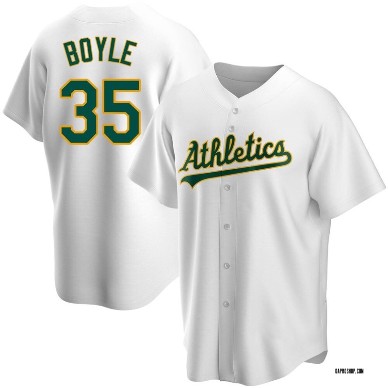 Joe Boyle Men's Nike White Oakland Athletics Home Replica Custom Jersey Size: Small