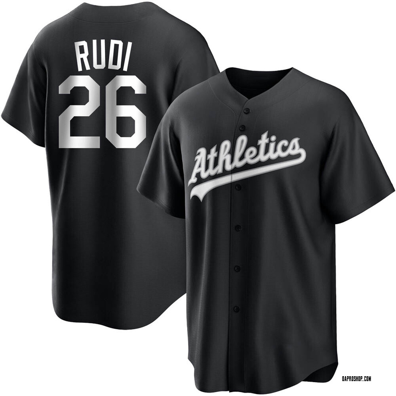 Joe Rudi Youth Oakland Athletics Jersey - Black/White Replica