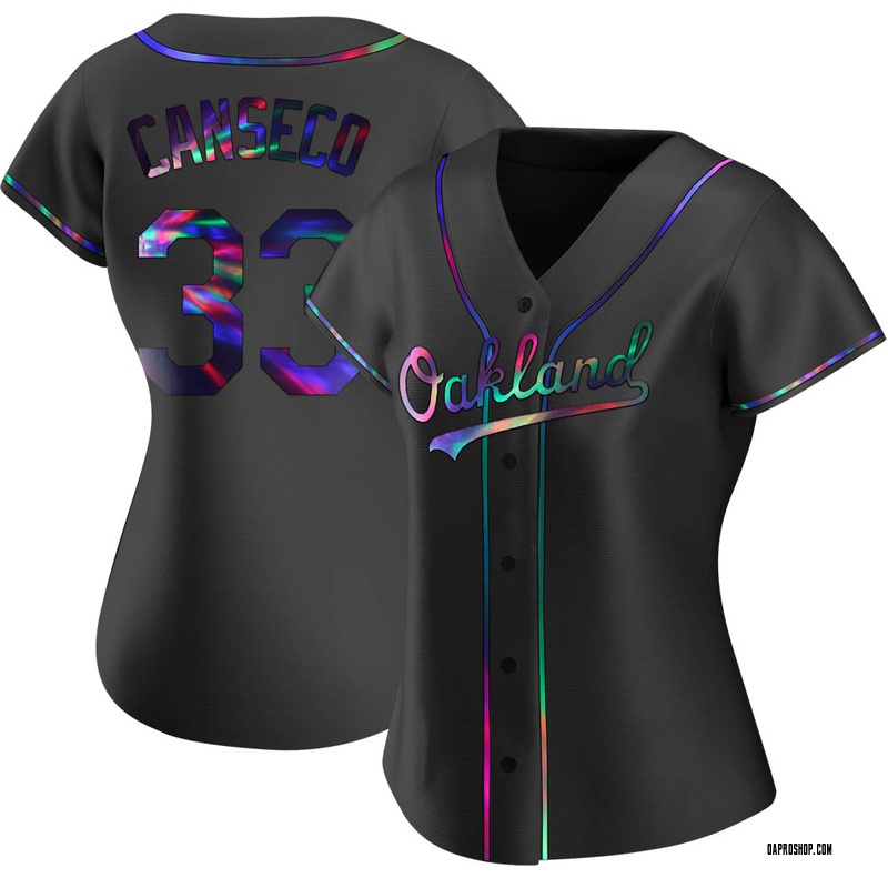 Jose Canseco Women's Oakland Athletics Alternate Jersey - Black Holographic  Replica