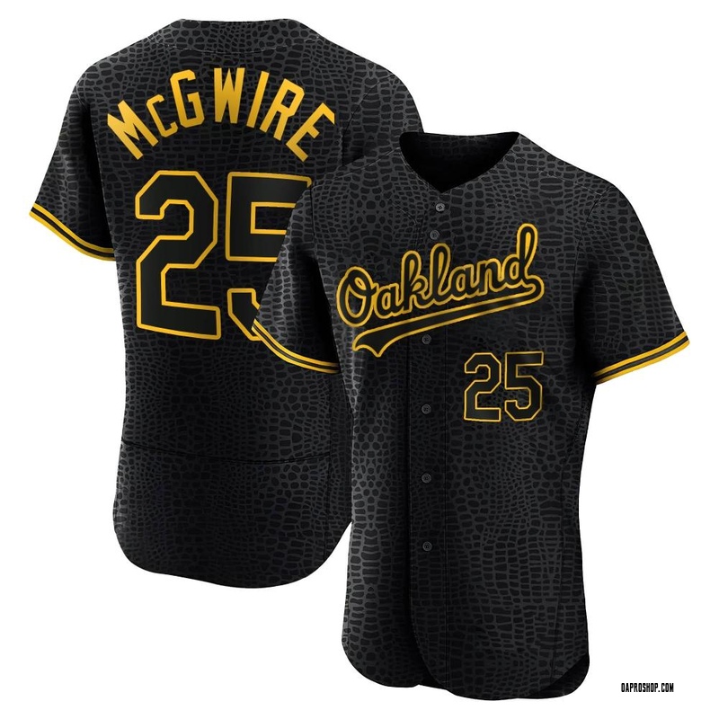 Mark McGwire Men's Oakland Athletics Alternate Jersey - Gold Replica