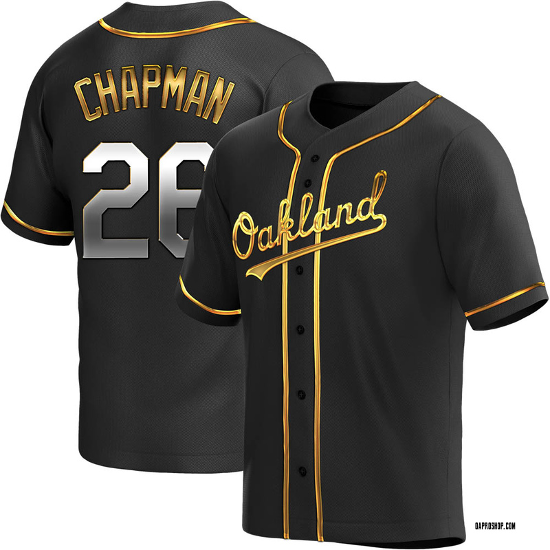 Matt Chapman Youth Oakland Athletics Alternate Jersey - Black Golden Replica