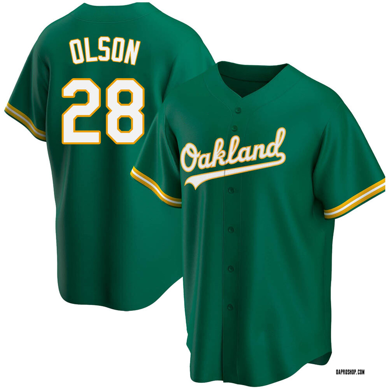 Matt Olson Men's Oakland Athletics Jersey - Black/White Replica