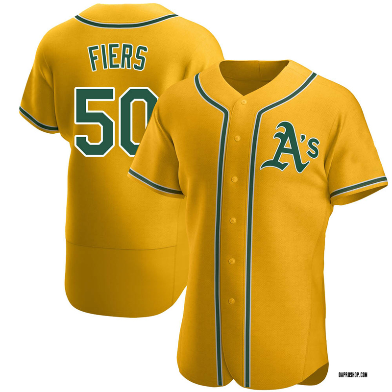 2019 Oakland A's Athletics Mike Fiers #50 Game Issued Grey Jersey