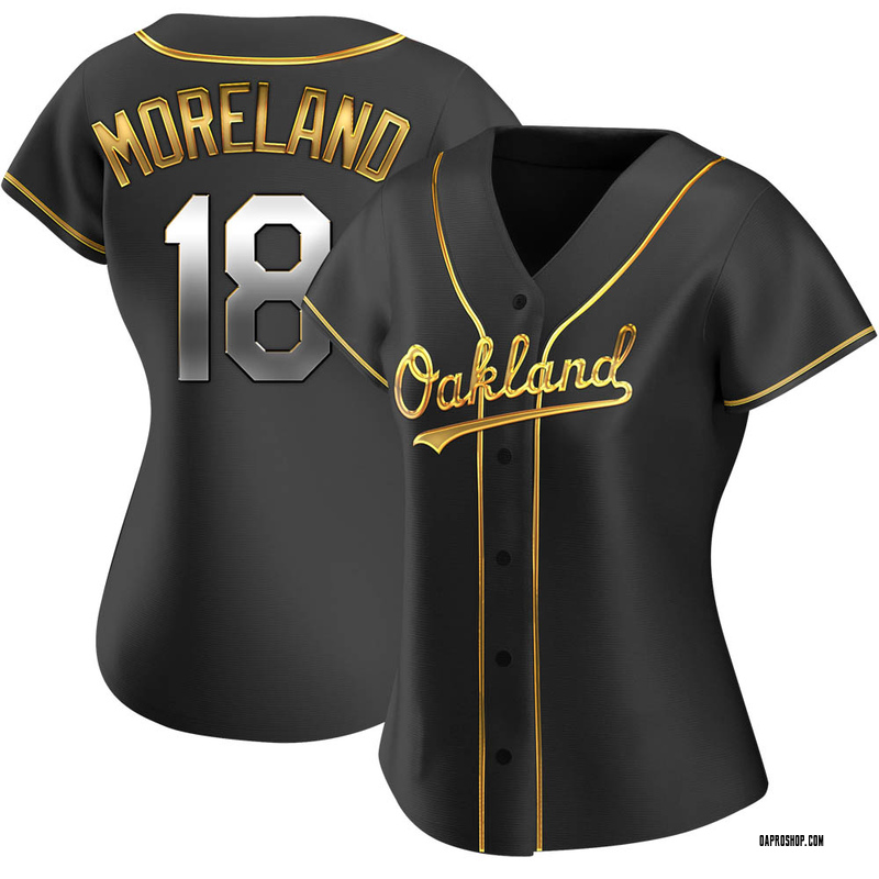 Mitch Moreland Women's Oakland Athletics Alternate Jersey - Black