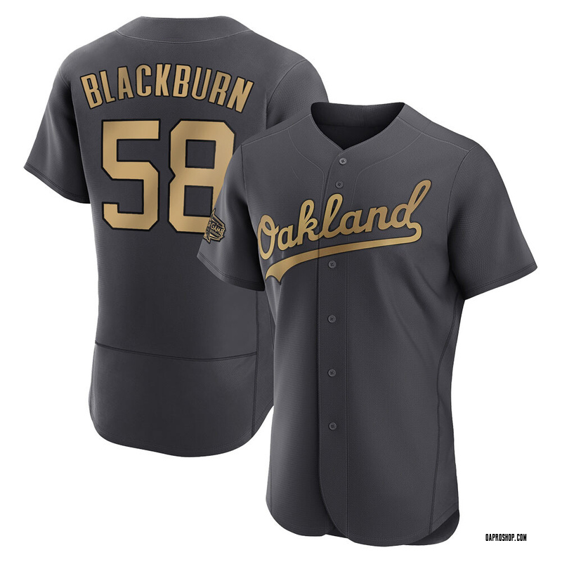 Paul Blackburn Men's Oakland Athletics Authentic 2022 All-Star Jersey -  Charcoal Game
