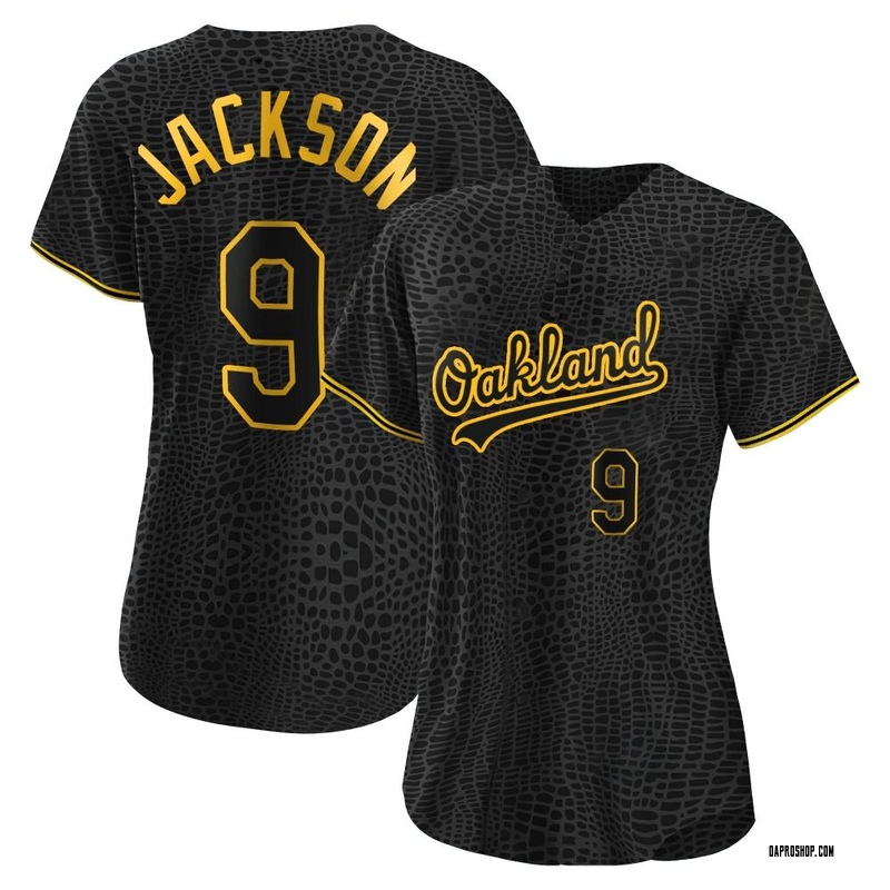 Reggie Jackson Oakland Athletics Women's Black Roster Name