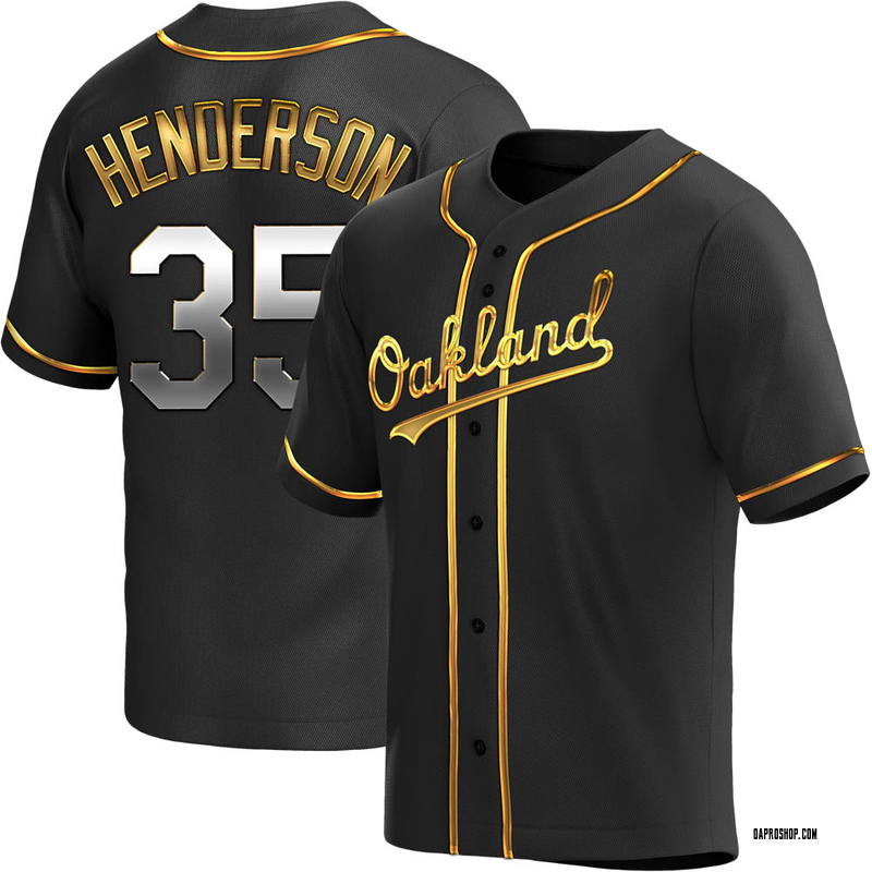 Rickey Henderson Oakland Athletics Black Gold Jersey - All