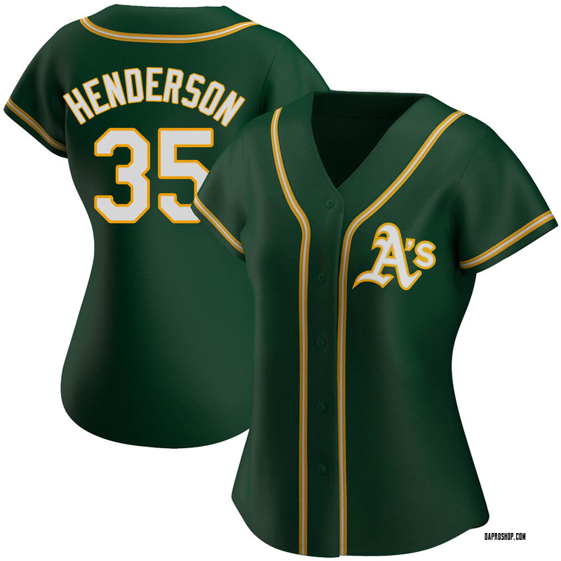 Rickey Henderson Women's Oakland Athletics Alternate Jersey - Green  Authentic