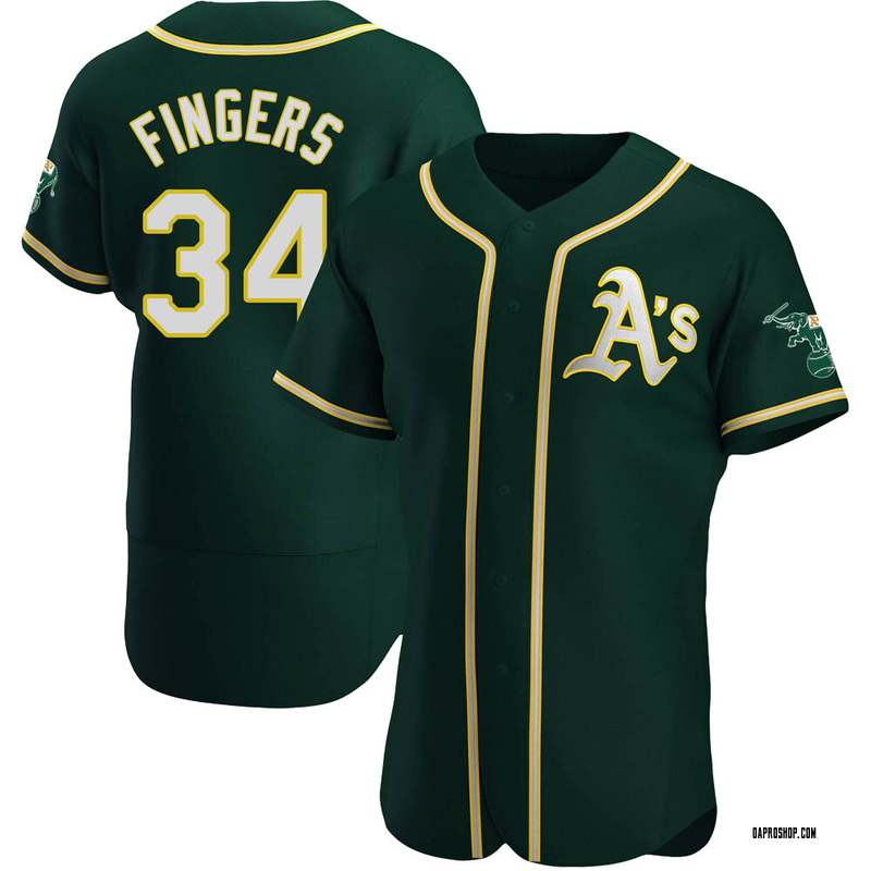 Rollie Fingers Men's Oakland Athletics Throwback Jersey - Green