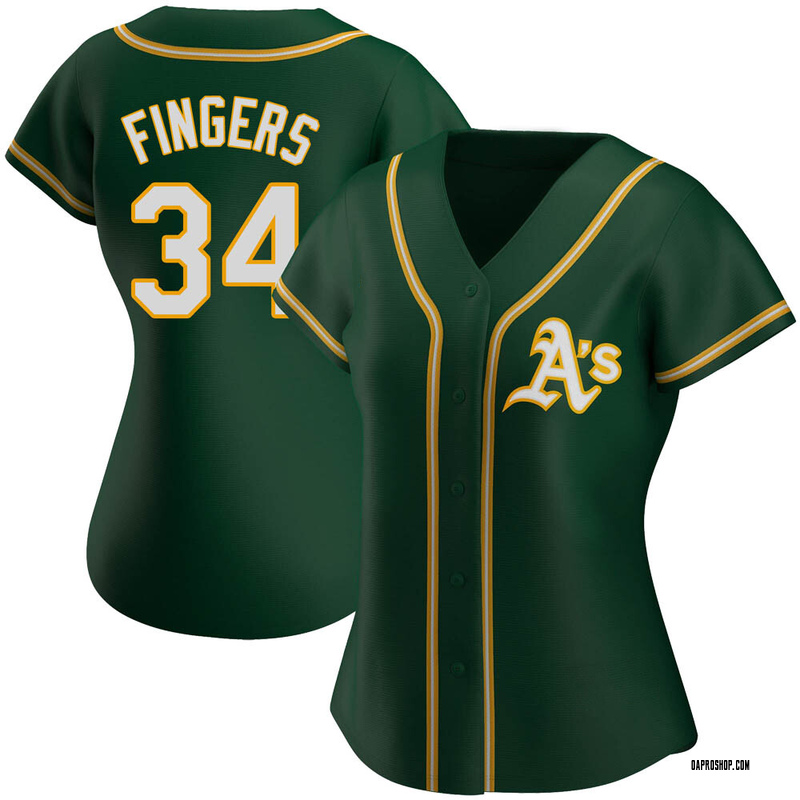 Authentic Rollie Fingers Men's Oakland Athletics Gold Throwback Jersey