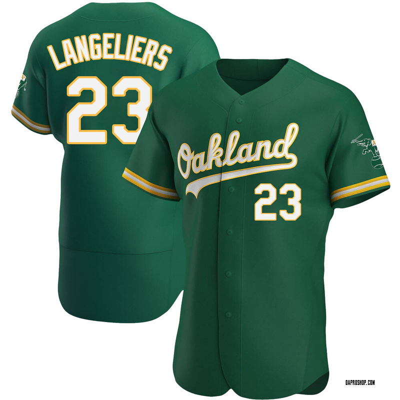 Replica Shea Langeliers Men's Oakland Athletics Green Alternate Jersey