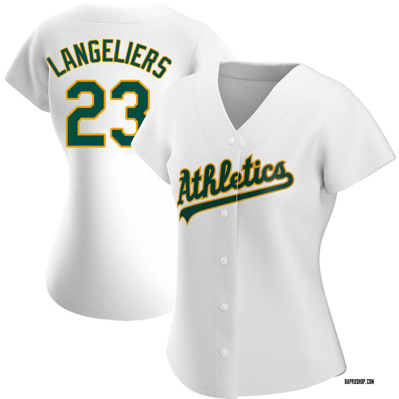 Shea Langeliers Women's Oakland Athletics Home Jersey - White Authentic