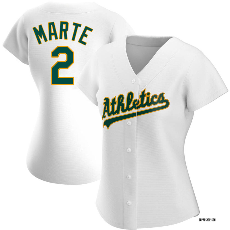 Starling Marte Women's Oakland Athletics Home Jersey - White Authentic
