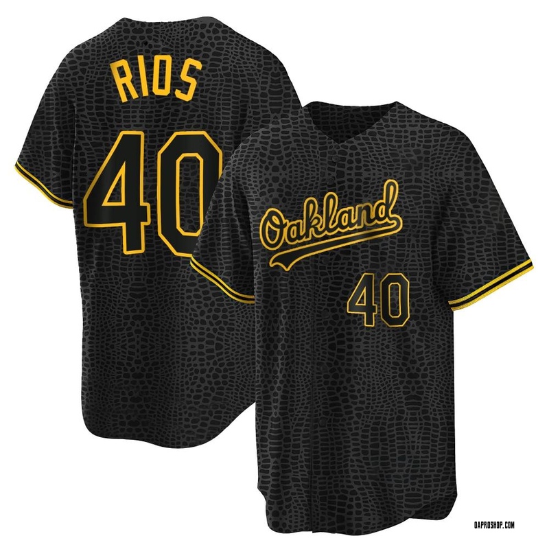 Women's Oakland Athletics Yacksel Rios Black Golden Alternate